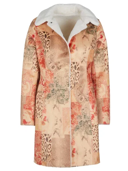 GUESS Prehoden plašč Wendemantel REVIVAL PATCHWORK' oranžna