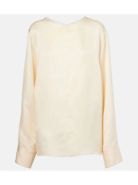 Top Khaite din satin galben