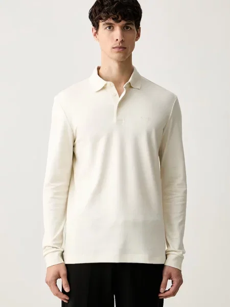 Tricou polo Boss bej