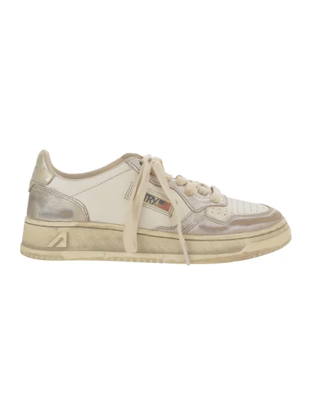 Sneakersy Autry skórzane retro brązowe