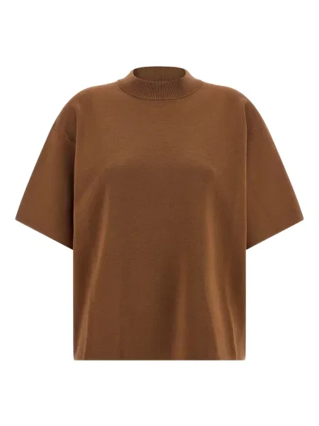 Top Max Mara cu decolteu în U maro