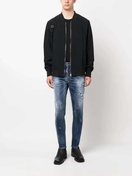 Skinny jeansy skinny Dsquared2 niebieskie