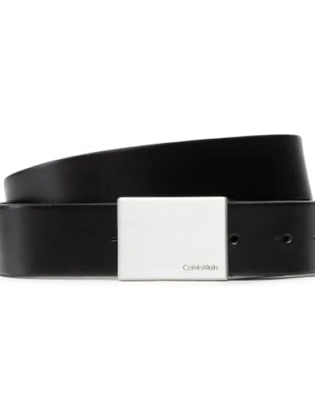 Calvin Klein Kožený opasok čierna