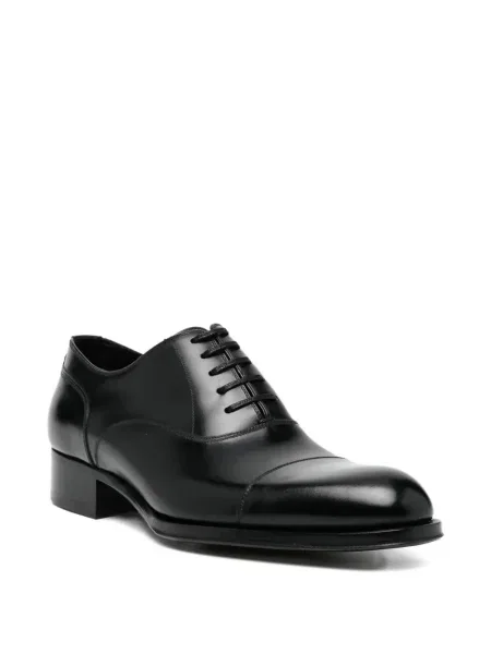 Oxford Tom Ford din țesătură twill negru