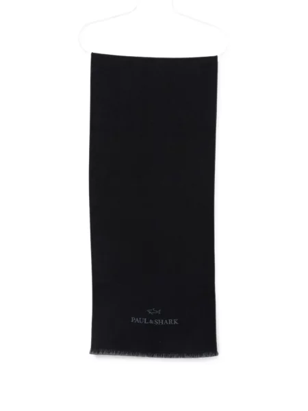Fular Paul & Shark cu broderie albastru