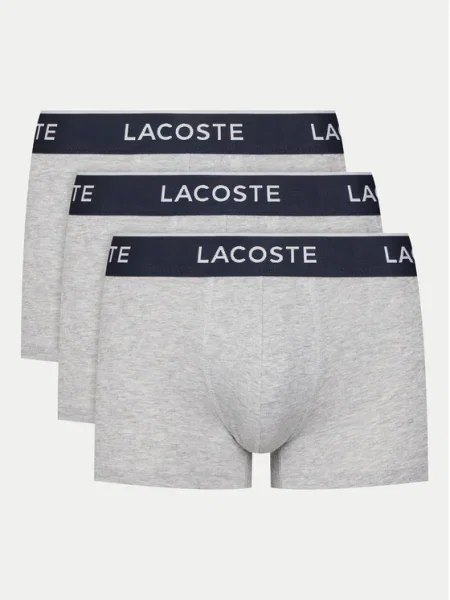 Lacoste priliehavé boxerky pánske s elastanom sivá