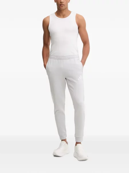 Pantaloni Adidas cu dungi alergare negru