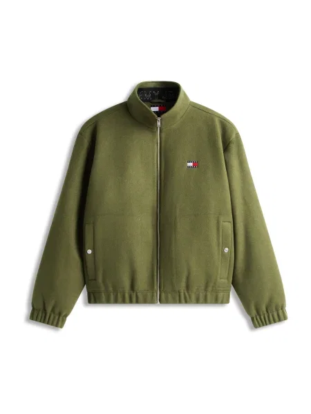 Tommy Jeans Prehodna jakna ESSENTIAL mornarska / oliva / rdeča bela