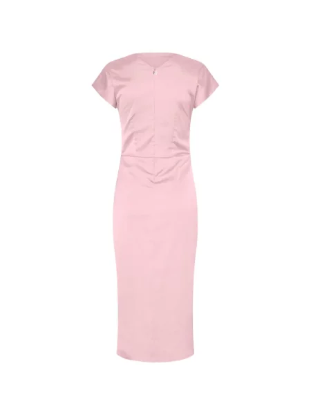 Rochie midi Rotate Birger Christensen cu volane roz