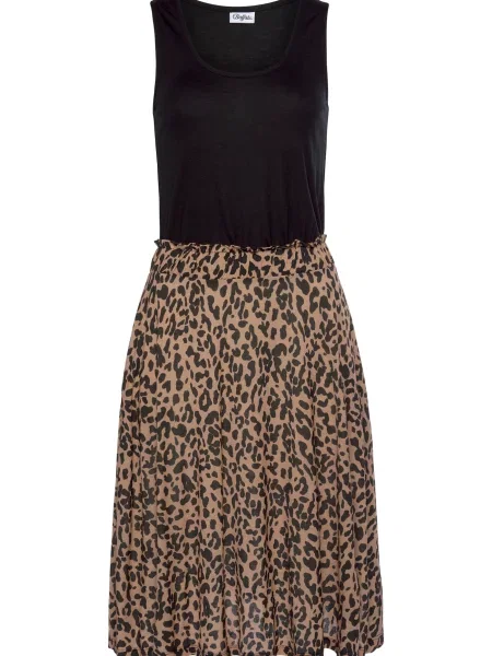 BUFFALO Rochie / maro deschis negru