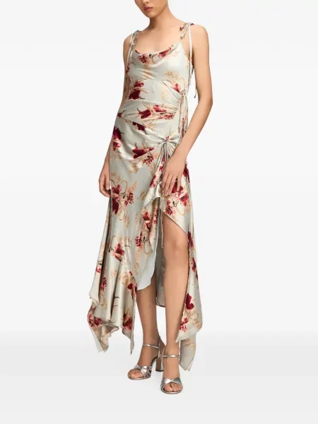 Rochie maxi Cinq A Sept de mătase albastru