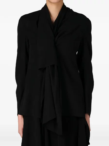 Μακρύς μπλούζα Yohji Yamamoto γραβάτες μαύρο