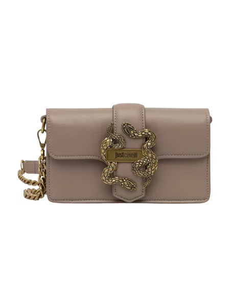 Just Cavalli torebka crossbody z imitacji skóry brązowa