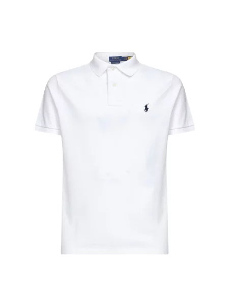 Lniana koszulka polo Polo Ralph Lauren z krótkim rękawem biała