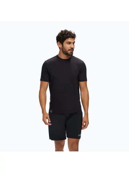Tricou de alergare pentru bărbați HOKA Essential Tee black negru