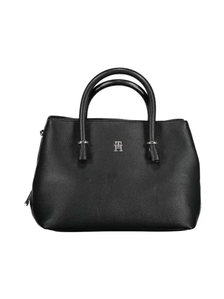 Lniana listonoszka Tommy Hilfiger czarna