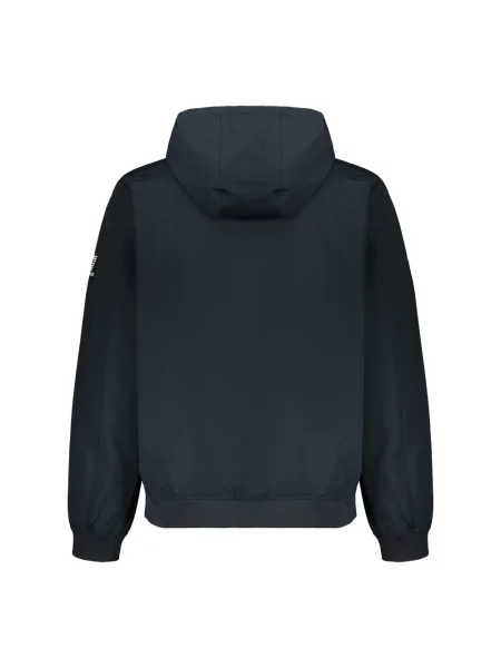 Kurtka bomber Emporio Armani Ea7 z kapturem z logo niebieski