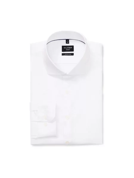Koszula biznesowa o kroju super slim fit z popeliny Olymp No. Six biała