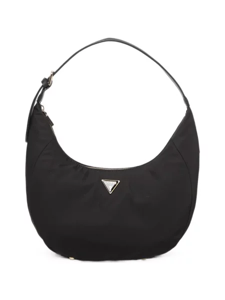 Geantă shopper Guess cu autograf negru