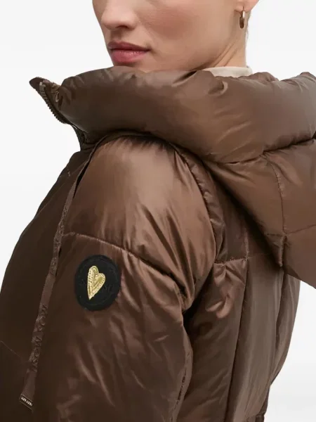 Palton Mos Mosh cu glugă maro