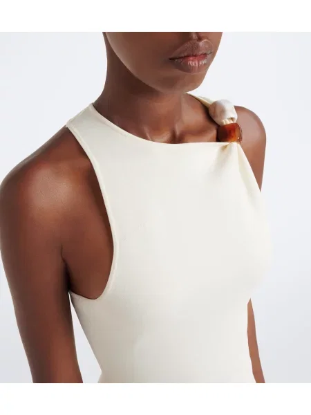 Rochie maxi Sir tricotate alb
