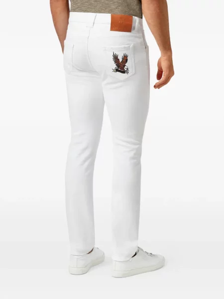 Straight fit džíny Billionaire bílé
