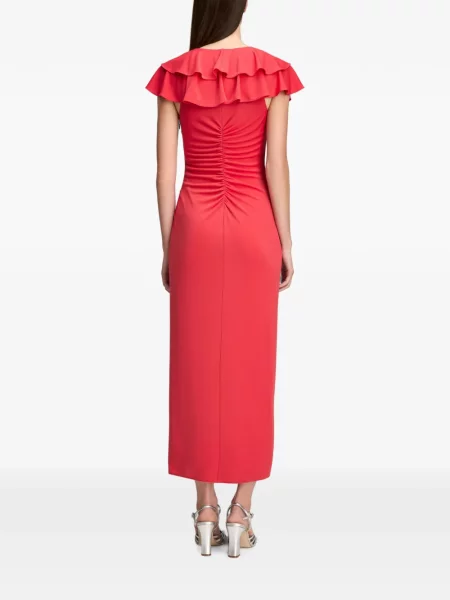 Rochie midi Cinq A Sept cu volane roșu