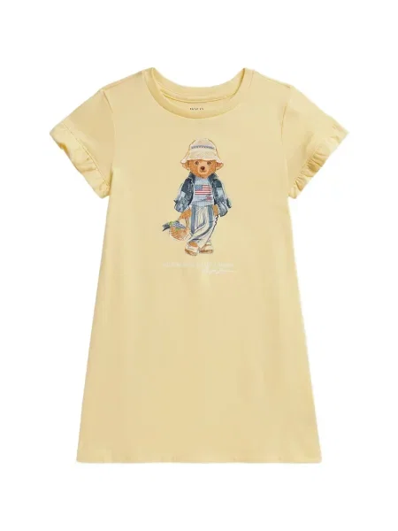 Sukienka dziecięca Polo Ralph Lauren żółta