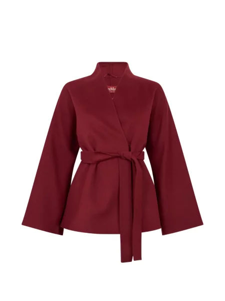 Palton Max Mara de lână roșu