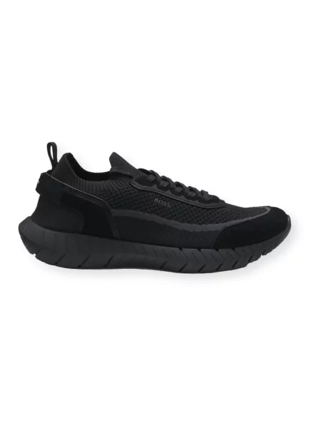 Sneakersy Boss skórzane czarne