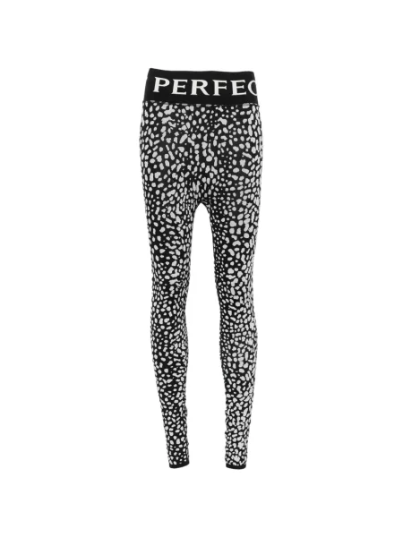 Leggings Perfect Moment cu imagine cu model leopard din jacard negru