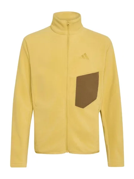 ADIDAS TERREX Tehnička flis jakna Kids Multi CLIMAWARM Full-Zip smeđa / zlatno žuta