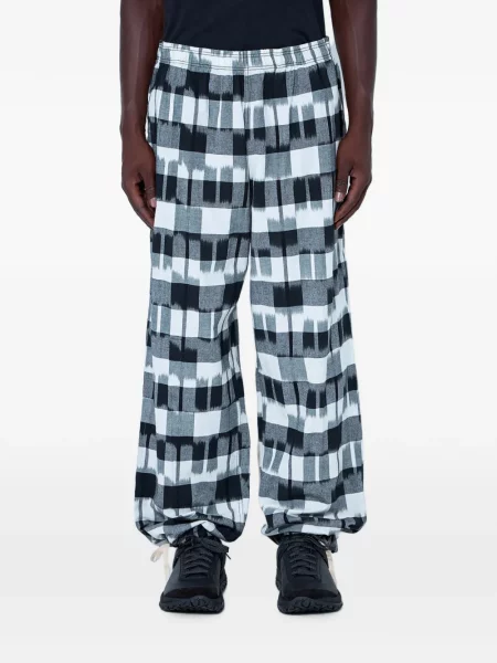 Pantaloni Nomarhythm cu imprimeu geometric gri