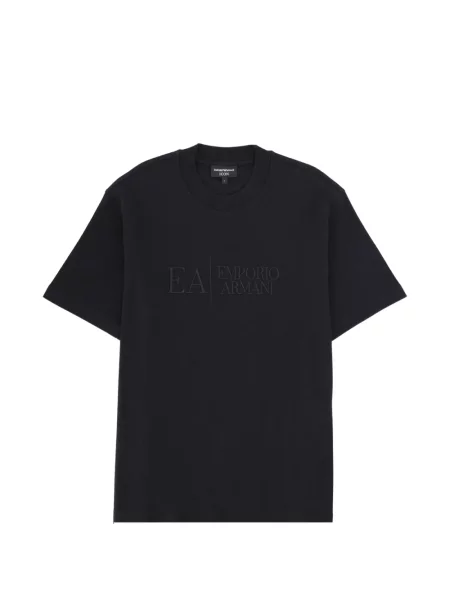 Тениска Emporio Armani с автограф черно