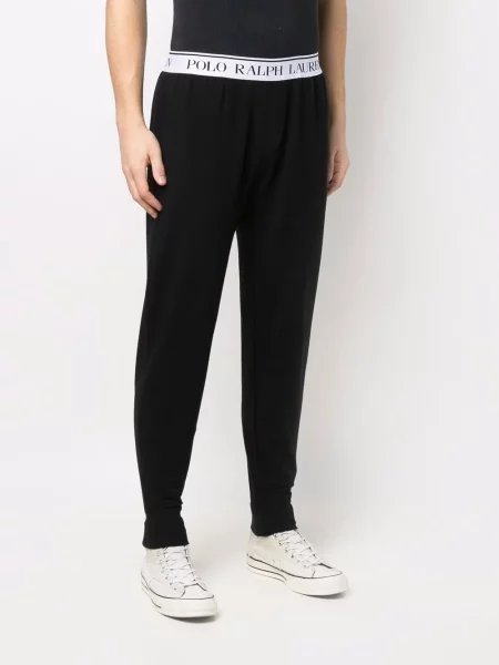Pantaloni Polo Ralph Lauren cu autograf alergare negru