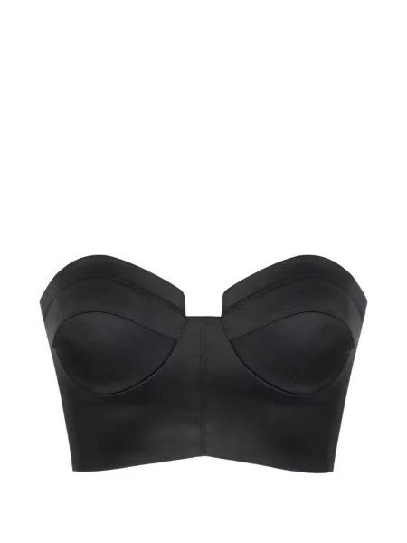 Top Elisabetta Franchi din satin negru
