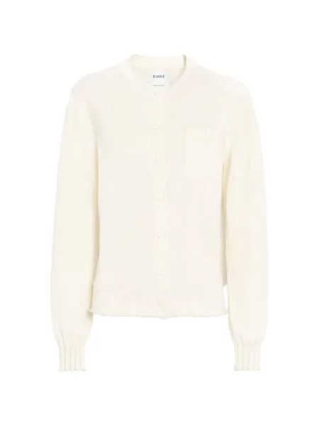 Cardigan Barrie din cașmir cu nervuri albastru