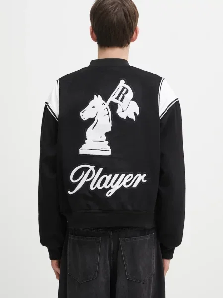 RHUDE jachetă bomber din lână Regista bomber de tranziție negru