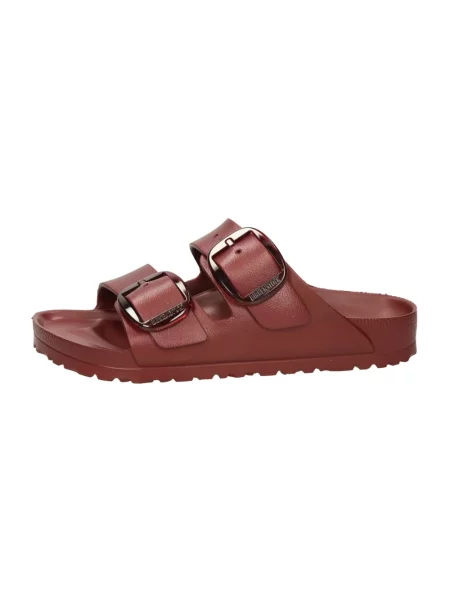 Klapki Birkenstock na sprzączkę czerwone