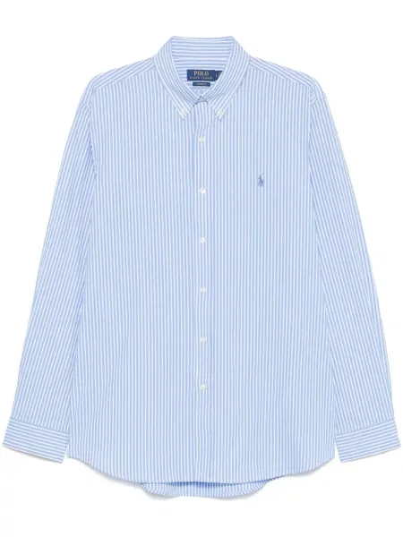 Pruhovaná plátěná košile Polo Ralph Lauren modrá