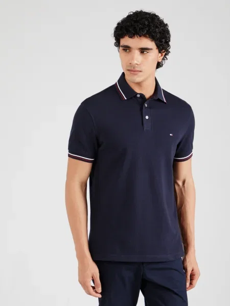 TOMMY HILFIGER Majica mornarska / burgund bela