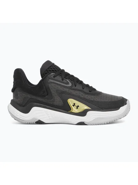 Баскетболни обувки Under Armour Spawn 7 black/metallic gold/black черно