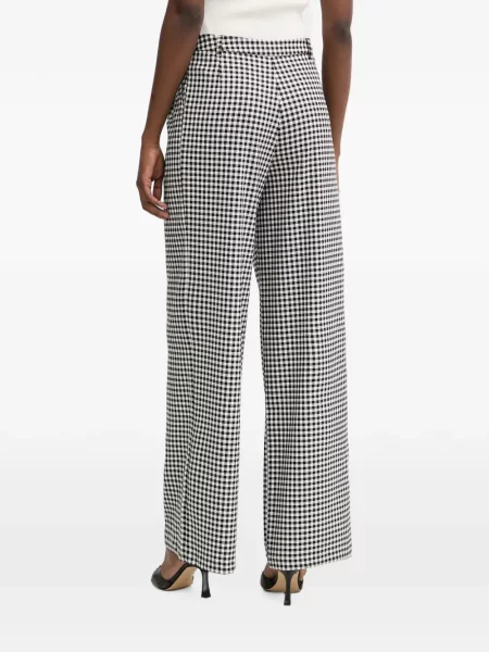 Pantaloni Morgan în carouri negru