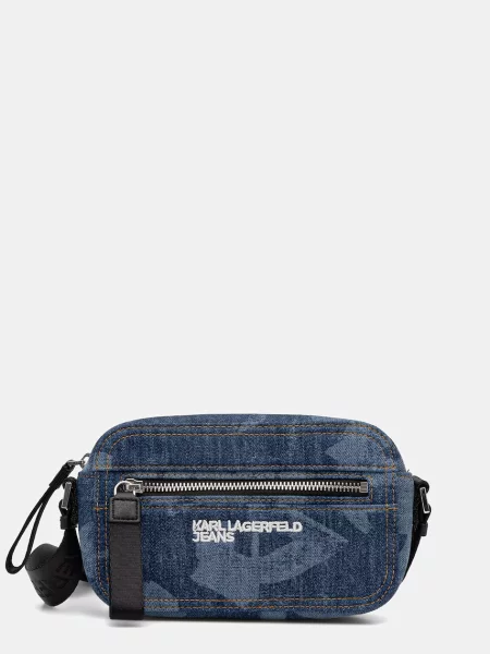 KARL LAGERFELD JEANS Torba za čez ramo moder denim / temno modra
