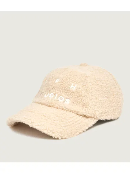 COPENHAGEN STUDIOS Șapcă baseball Teddy | shearling bej