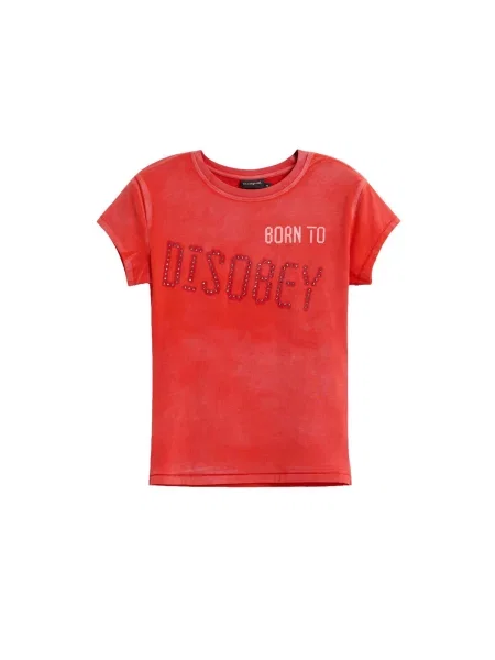Desigual Tricou orange / pastel roșu