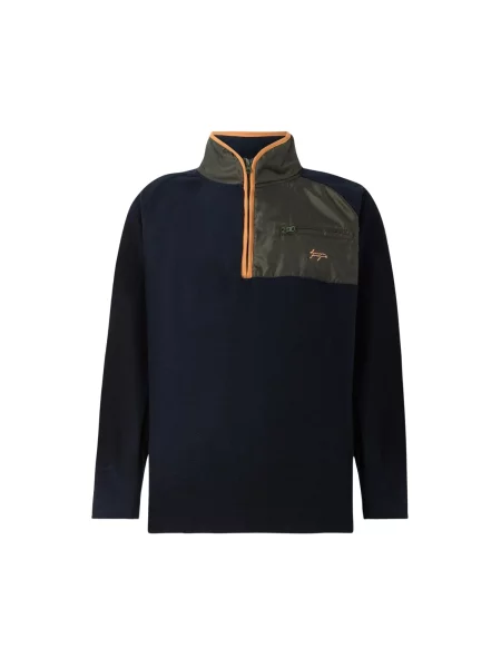 Denim Project Átmeneti dzseki DP Combined Half Zip sötétkék