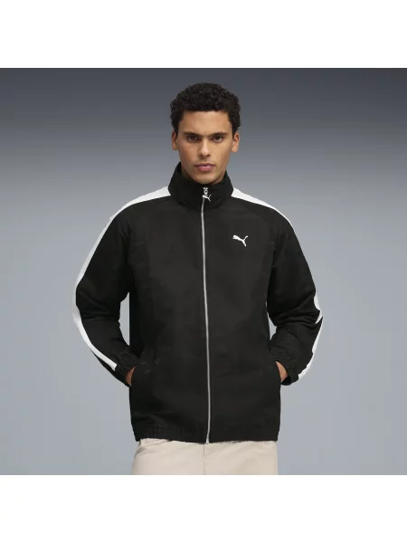 PUMA tkana kurtka dresowa T7 Odzież S czarny