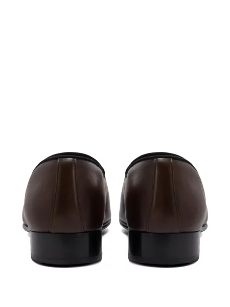 Bőr loafer Giuseppe Zanotti autogrammal barna