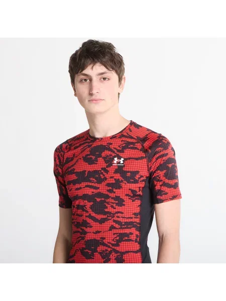Tricou Under Armour HG Printed SS Tee Black XL negru